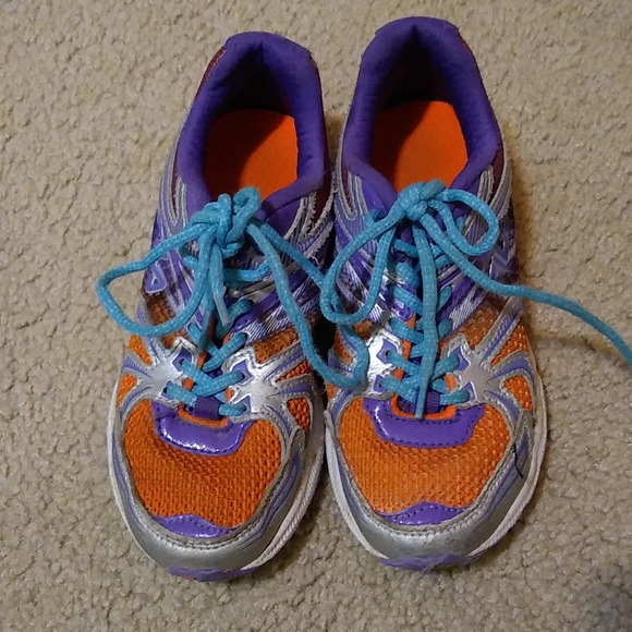 multi colored fila shoes